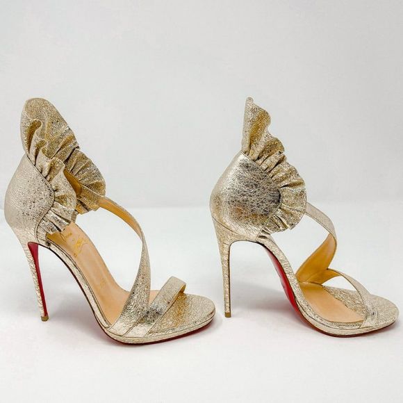 Christian Louboutin Gold Heels - Picture 13 of 16